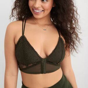 Aerie Joy Lace Padded Longline Bralette